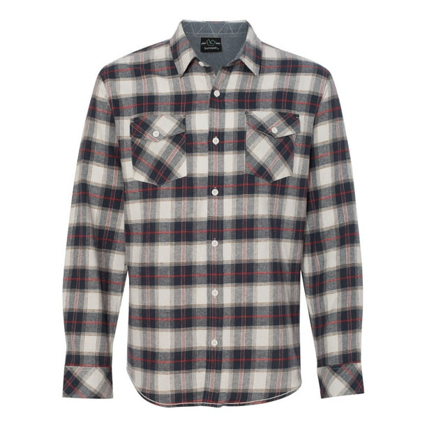 Burnside Mens 8210 Yarn-Dyed Long Sleeve Flannel Shirt 